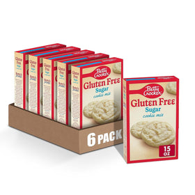 Betty Crocker gluten-free sugar cookie mix box on counter for quick baking