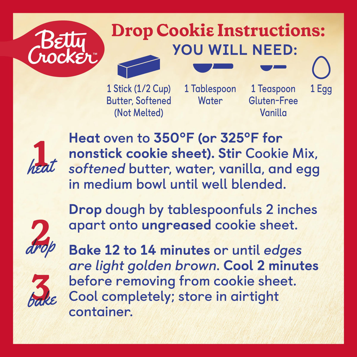 Betty Crocker gluten-free sugar cookie mix dough drops forming on tray