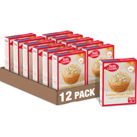 Betty Crocker Lemon Poppy Seed Muffin Mix box, quick start for a lemony breakfast.