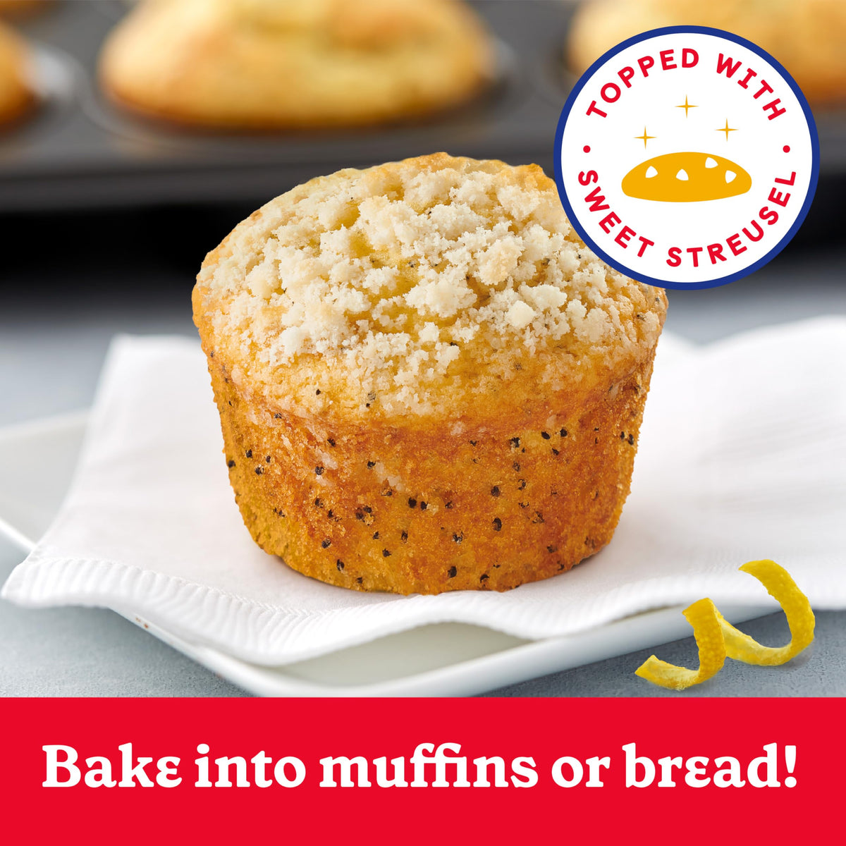 Betty Crocker muffins on a rack, ready-to-bake convenience for busy mornings.