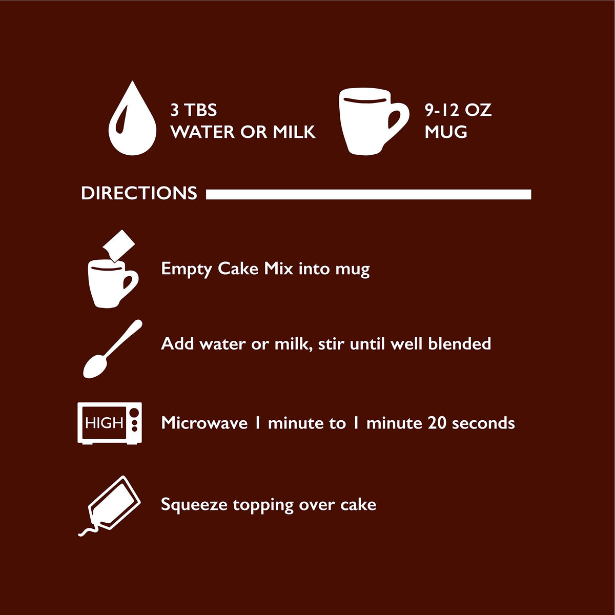 Betty Crocker Mug Treats four-serving container makes sharing simple and tasty.