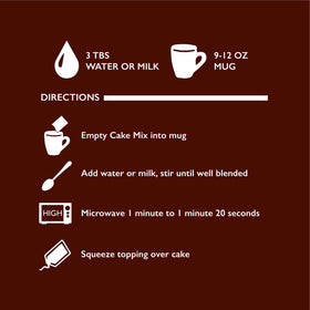 Betty Crocker Mug Treats four-serving container makes sharing simple and tasty.