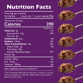 Betty Crocker Mug Treats fudge topping swirl enhances flavor and presentation.