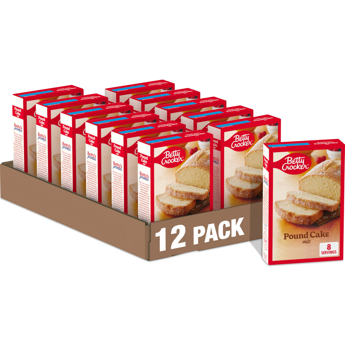 Betty Crocker Pound Cake Mix pack 12 ready for easy batch baking and sharing.