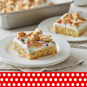 Betty Crocker Rainbow Chip Frosting on cupcakes for a decorative look.