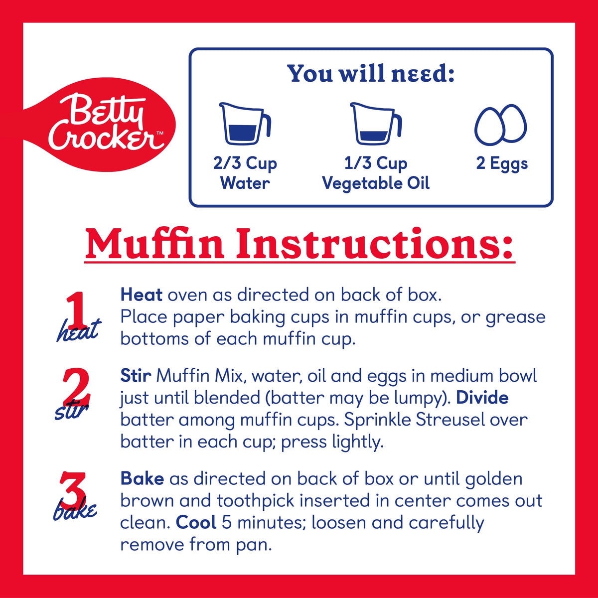 Betty Crocker Streusel topping close-up, adds flavor and texture to baked goods.