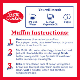 Betty Crocker Streusel topping close-up, adds flavor and texture to baked goods.
