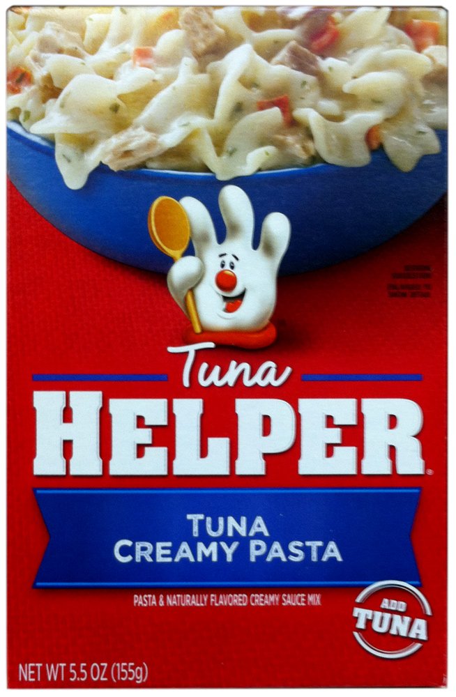 Betty Crocker Tuna Creamy Pasta 4-pack packaging, quick weeknight dinner.