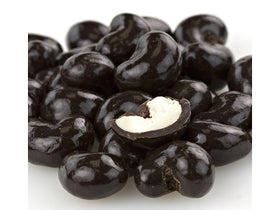 Beulah's Candyland whole cashews coated in dark chocolate—great for sharing at gatherings.