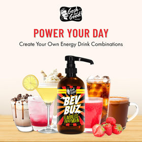 Gosh That's Good BEV BUZ bottle close-up emphasizes 64-serving convenience for venues