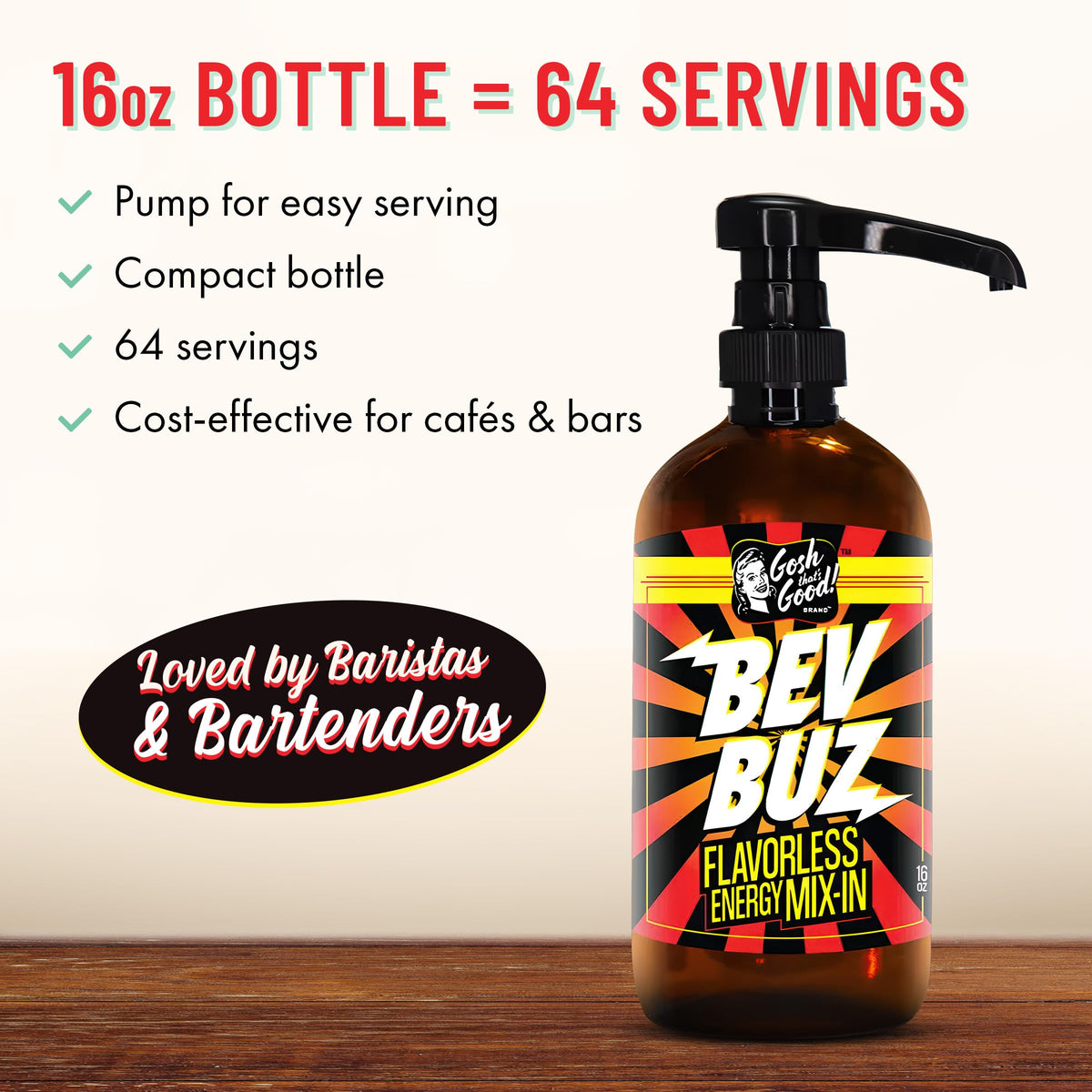 Gosh That's Good BEV BUZ smoothie shot demonstrates energizing boost without texture change