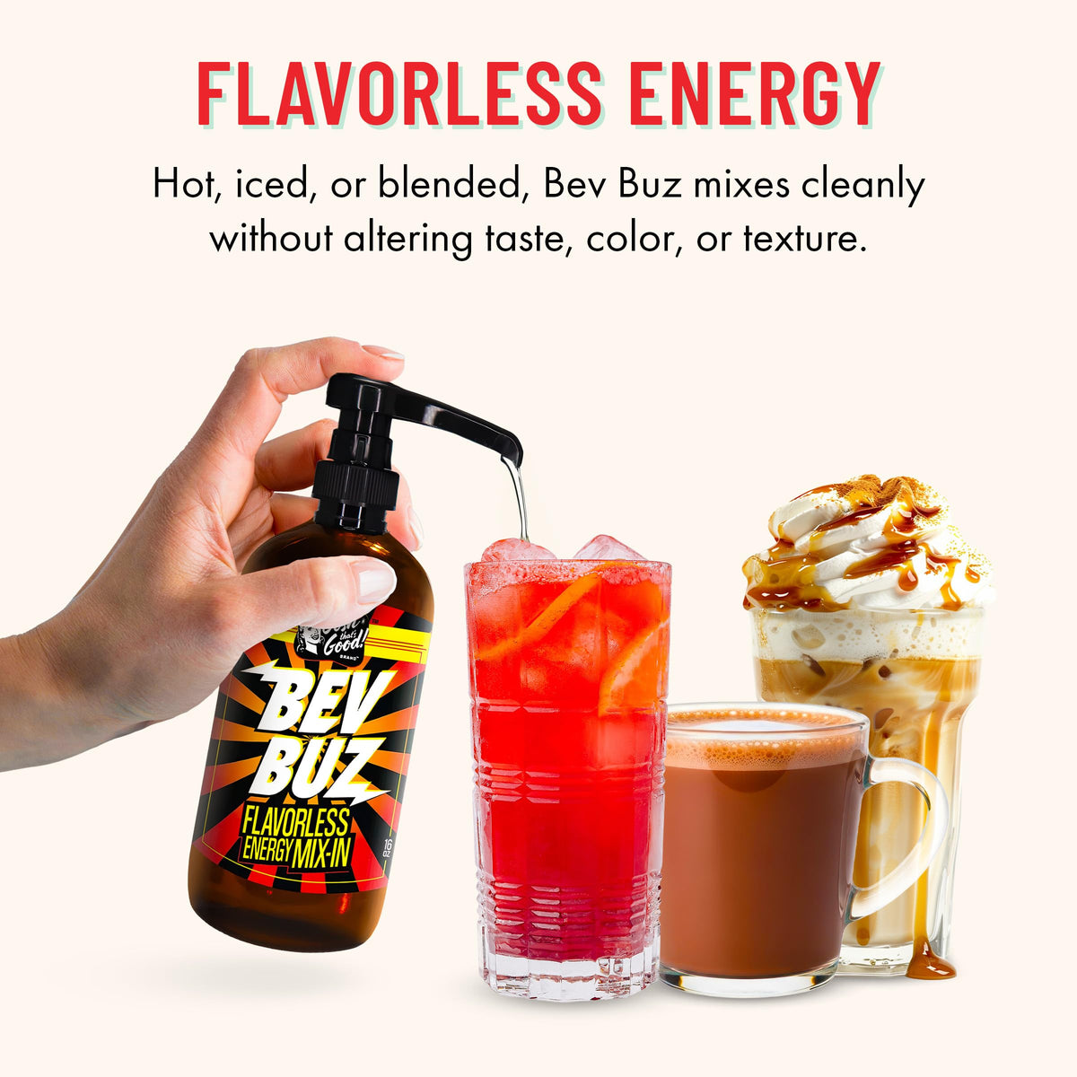 Gosh That's Good BEV BUZ tea scene illustrates flavorless energy without color change