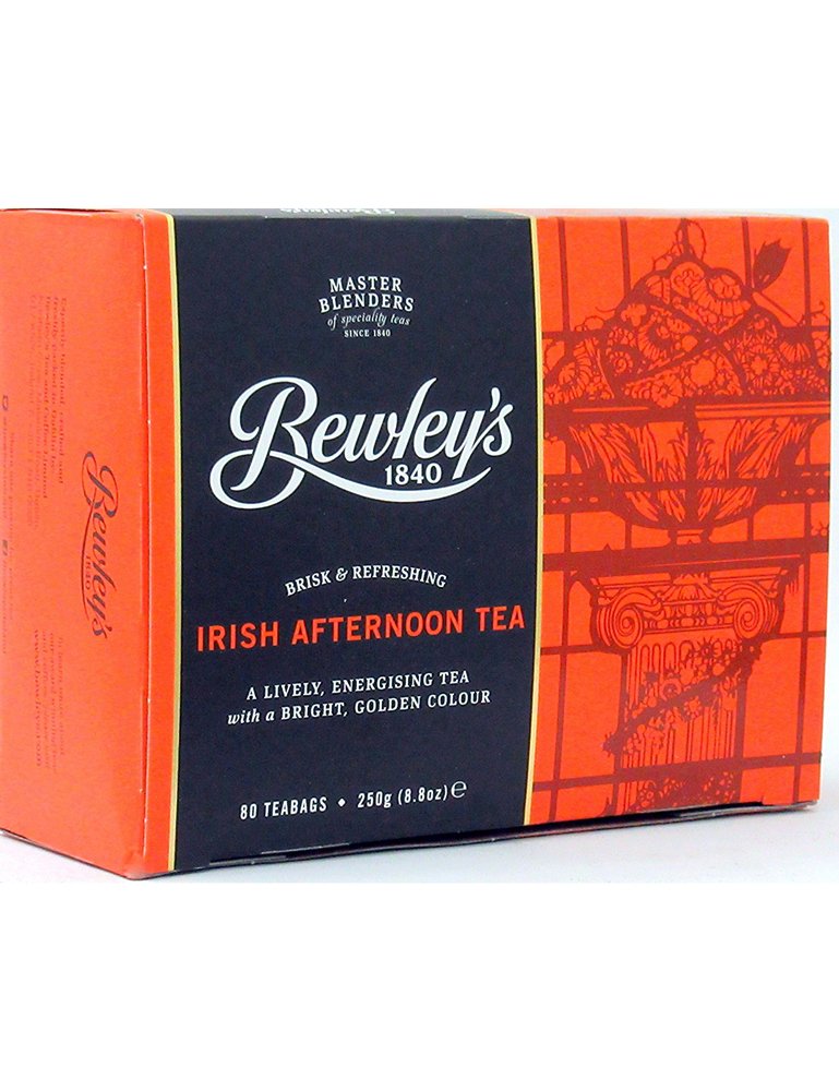 Bewley's Irish Afternoon Tea 80-teabags package for a brisk, refreshing afternoon.
