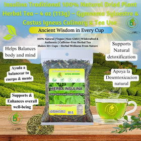 Vegan, non GMO, gluten-free Insulina tea with no additives.