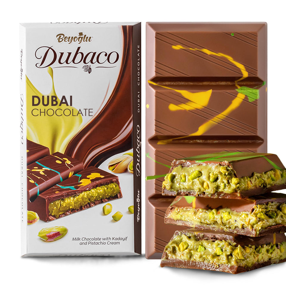 Beyoglu Dubaco Dubai pistachio chocolate bar with premium flavor for gifting or personal indulgence