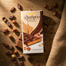 Beyoglu Dubaco Dubai Chocolate Bar highlights roasted hazelnuts for a satisfying crunch.
