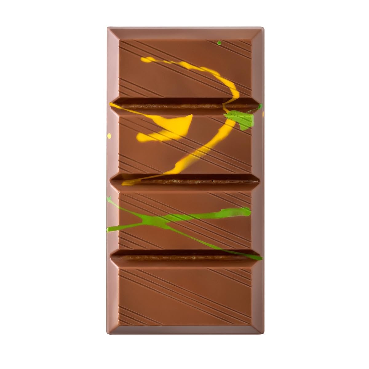 Shredded knafeh kadayif texture visible in premium chocolate—crunchy contrast