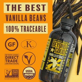 Pour Beyond Good vanilla extract to flavor desserts and beverages
