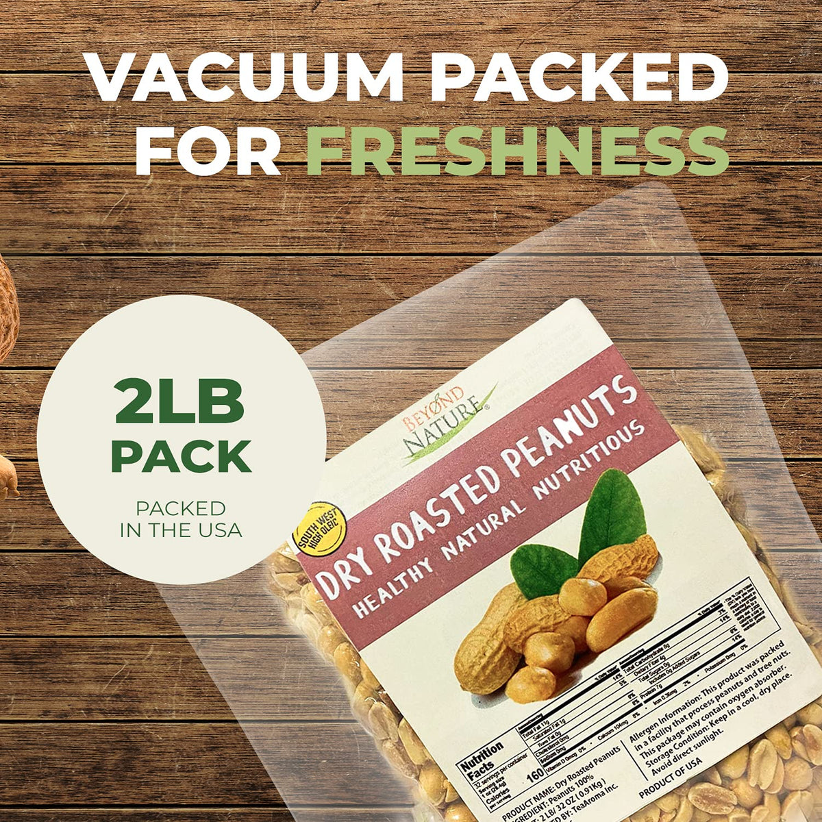 Beyond Nature keto-friendly peanuts suitable for low-carb snacking