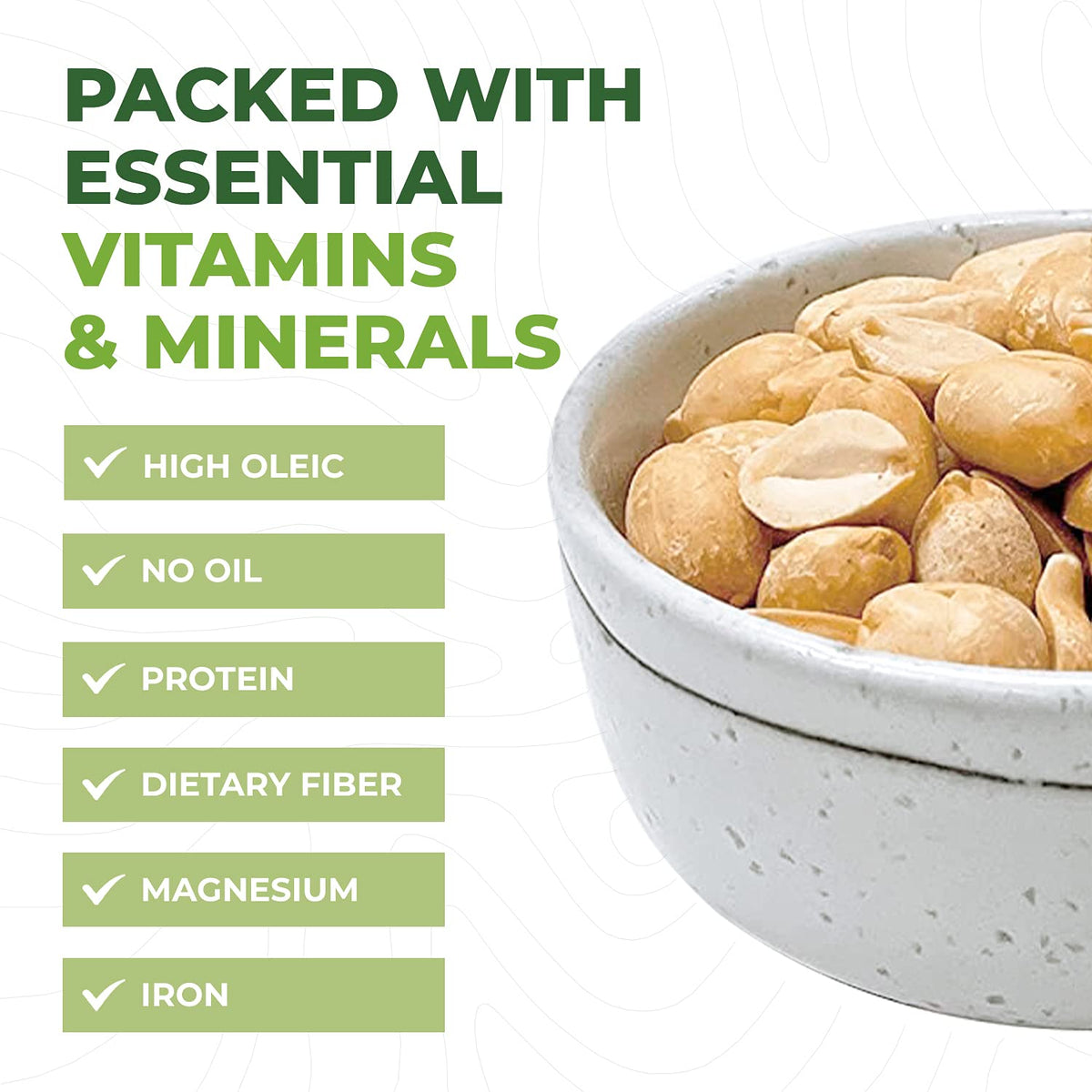 Beyond Nature peanuts close-up showing light roast and natural flavor
