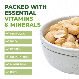 Beyond Nature peanuts close-up showing light roast and natural flavor