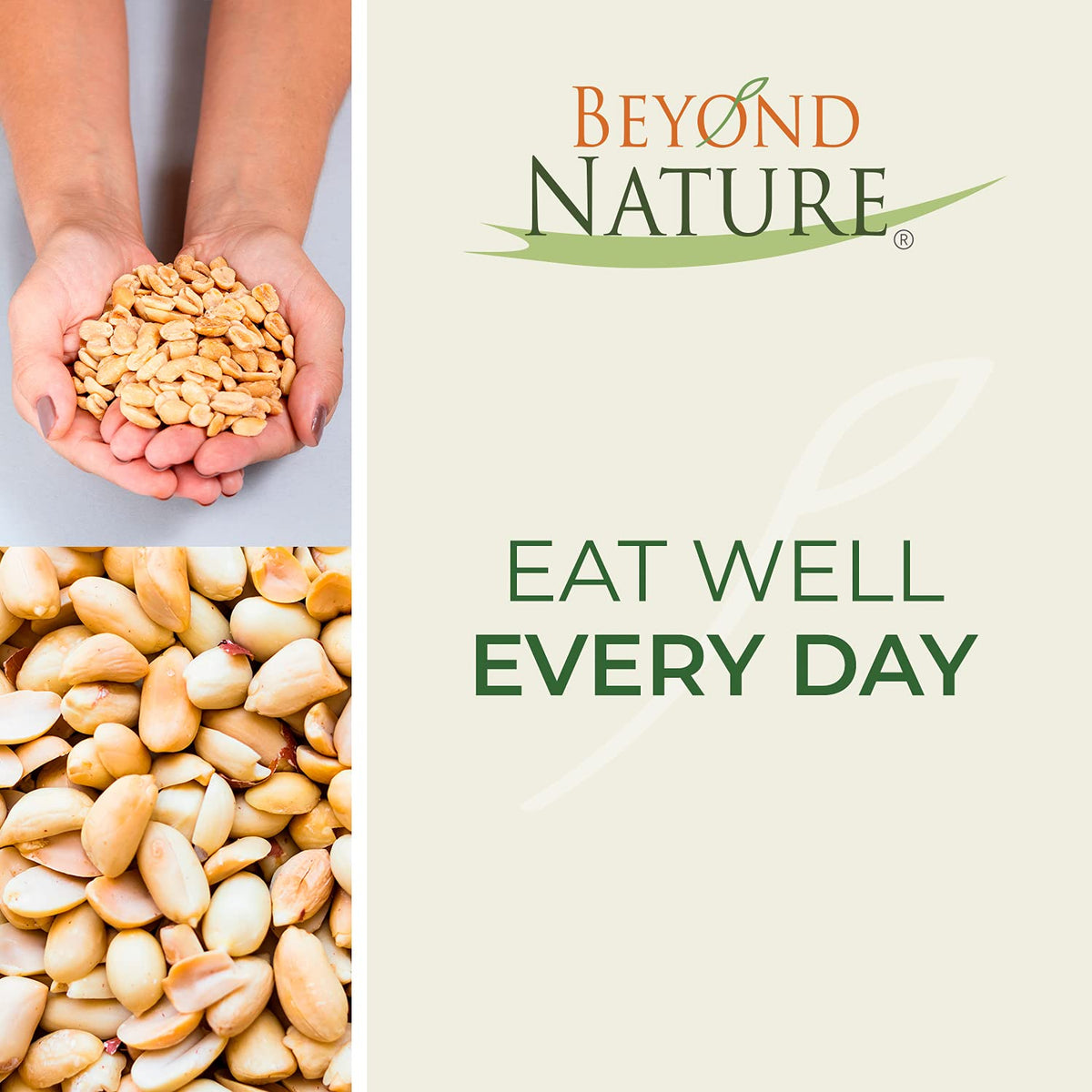 Beyond Nature vegan peanuts ideal for plant-based diets and on-the-go