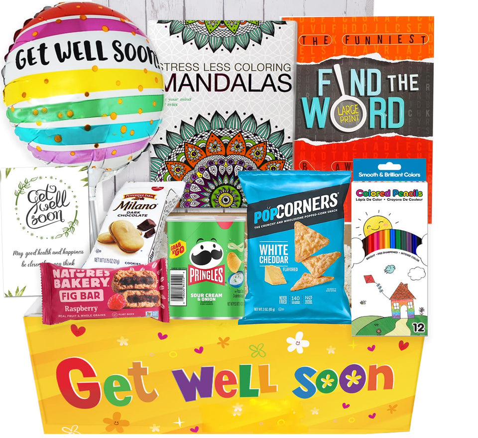 Beyond The Box Get Well Gift Balloon 9-inch balloon—bright, cheerful wishes.
