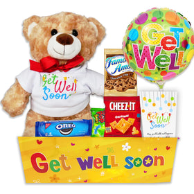 Beyond The Box Get Well Gift Basket teddy bear offering comfort and a hug-friendly moment