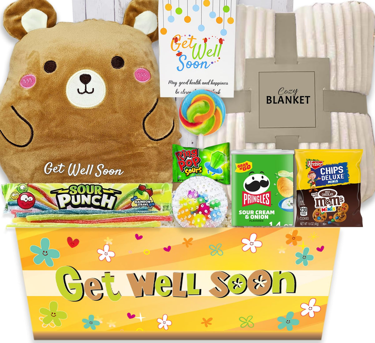 Beyond The Box squooshy pillow provides comforting support for a sick child