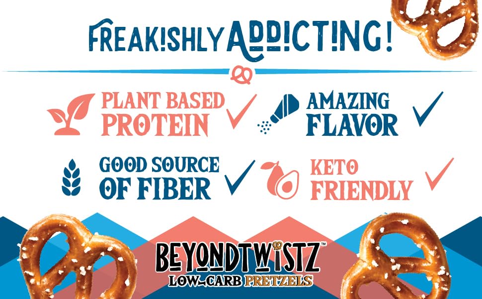 BeyondTwistz pretzels served with tea, quick protein-boosting bite.