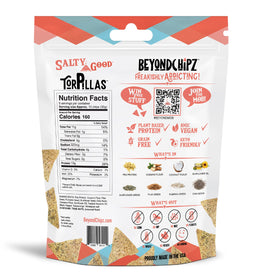 BeyondChipz gluten-free-label emphasizes allergen-conscious snacking options.