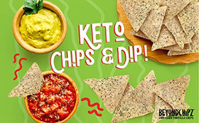 BeyondChipz pea-protein graphic signals high-protein plant-based snacking.