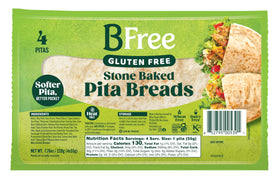 Close-up of soft pliable Bfree pita showing easy folding for fillings