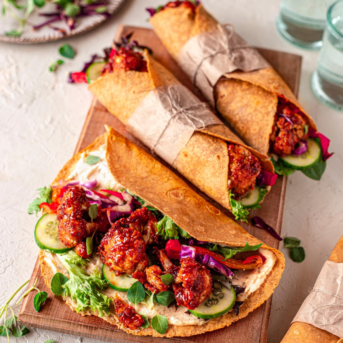 Vegan facility icon on BFree wraps supports allergen-conscious meals.