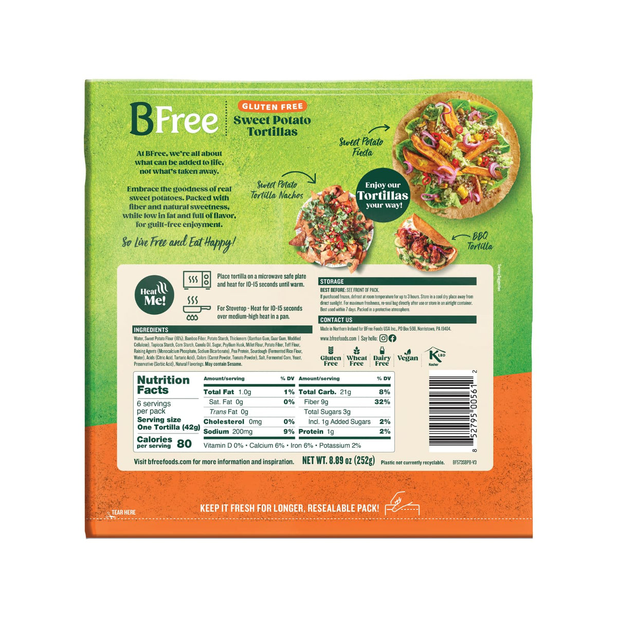 Cross-section of BFree wrap reveals natural sweetness and fiber boost.