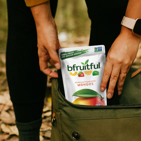 bfruitful 12-pack display of freeze-dried mango for family snacks