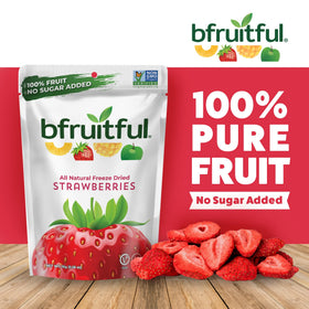 Bfruitful no sugar added label highlighting clean, fruit-forward ingredients.