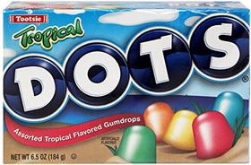 BFYSYO Tropical Dots gumdrops close-up in jar, a colorful fruity snack option.