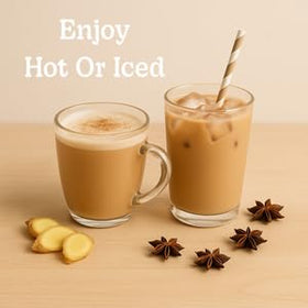Bhakti Chai concentrate in a cozy kitchen for versatile drinks.