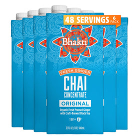 Bhakti Chai Concentrate original bottle front for cafe-style lattes at home