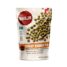 Bhuja Majans crunchy spiced peas bag showing bold flavor for quick snacking