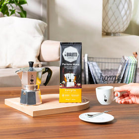 Bialetti Perfetto Moka Vaniglia bag-valve keeps aroma longer for a flavorful cup.