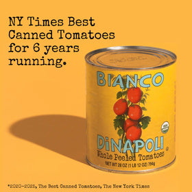 Bianco DiNapoli tomatoes for pasta night, ready to cook
