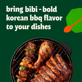 Dipping glaze concept with Bibigo BBQ Sauce enhancing meats.