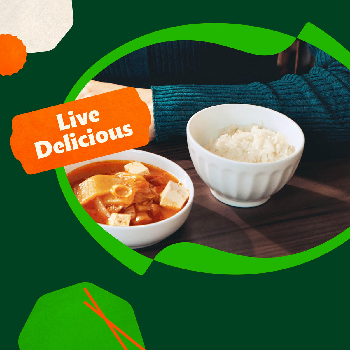 Bibigo rice with flavorful sauces for variety.