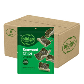 Bibigo Seaweed Chips original pack front with savory crunch and umami flavor