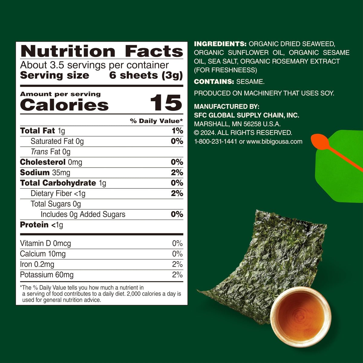 Bibigo Seaweed Snack box with wraps emphasizes multi-pack convenience.