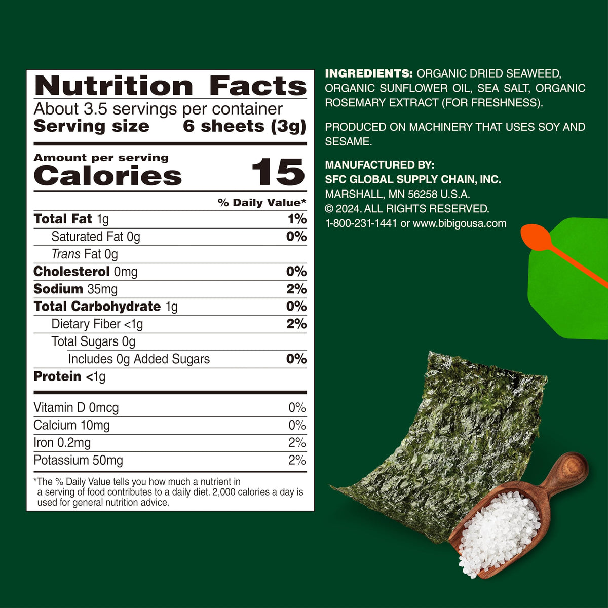 Bibigo seaweed snack served in bowl, perfect shareable snack
