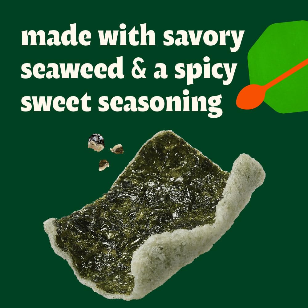 Bibigo Spicy & Sweet Seaweed Chips on-the-go; portable snack for busy days