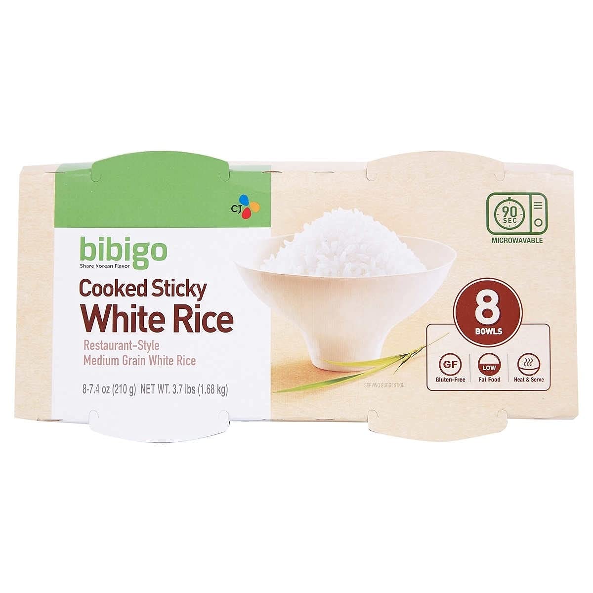 Bibigo sticky white rice bowls ready to heat for quick meals
